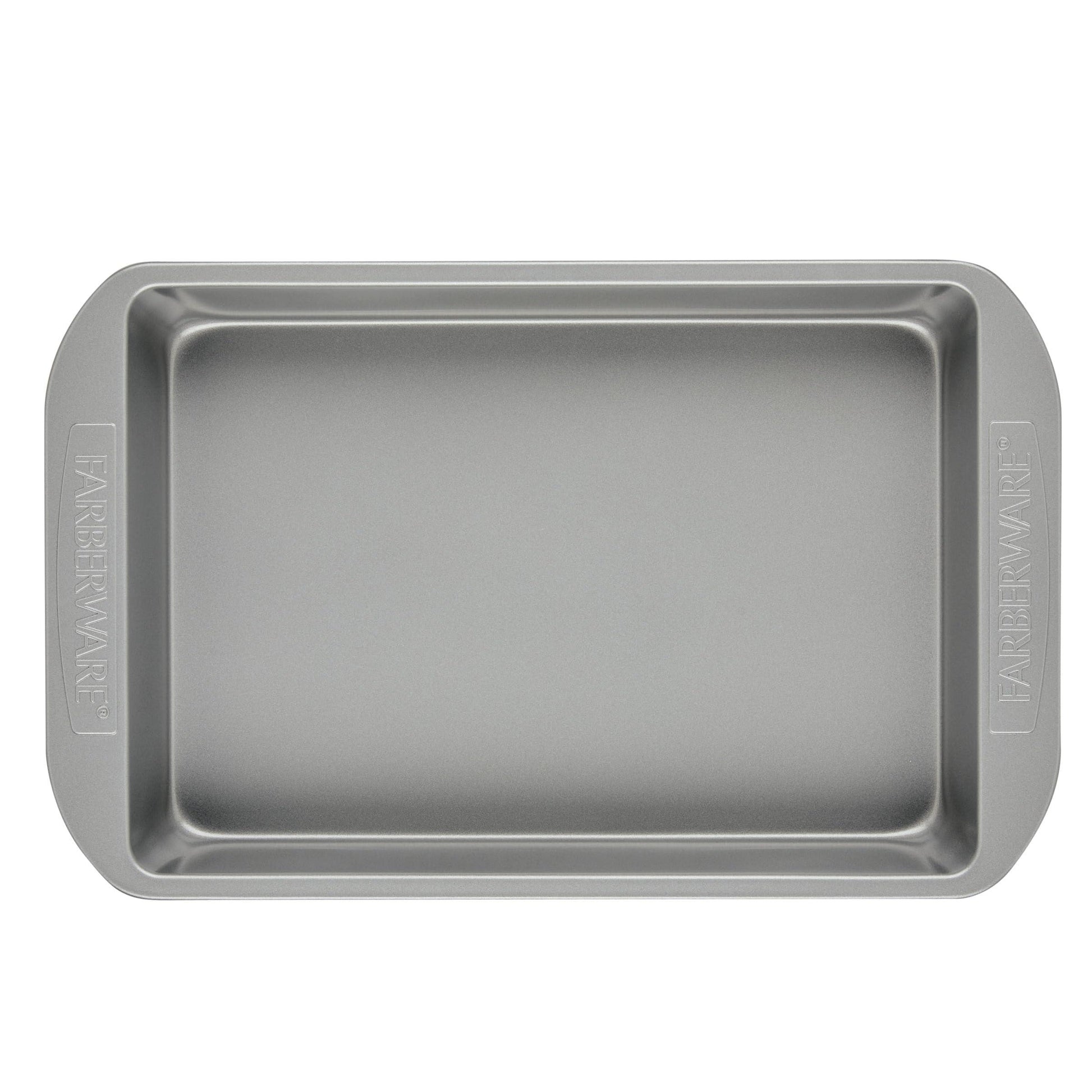 Farberware Nonstick Bakeware Baking Pan / Nonstick Cake Pan, Rectangle - 9 Inch x 13 Inch, Gray - CookCave