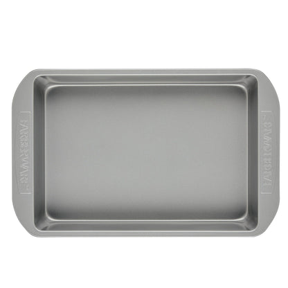 Farberware Nonstick Bakeware Baking Pan / Nonstick Cake Pan, Rectangle - 9 Inch x 13 Inch, Gray - CookCave