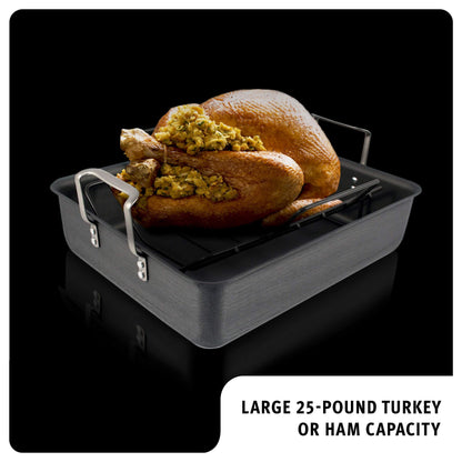 Calphalon Classic 16-Inch Roaster with Nonstick Rack - CookCave