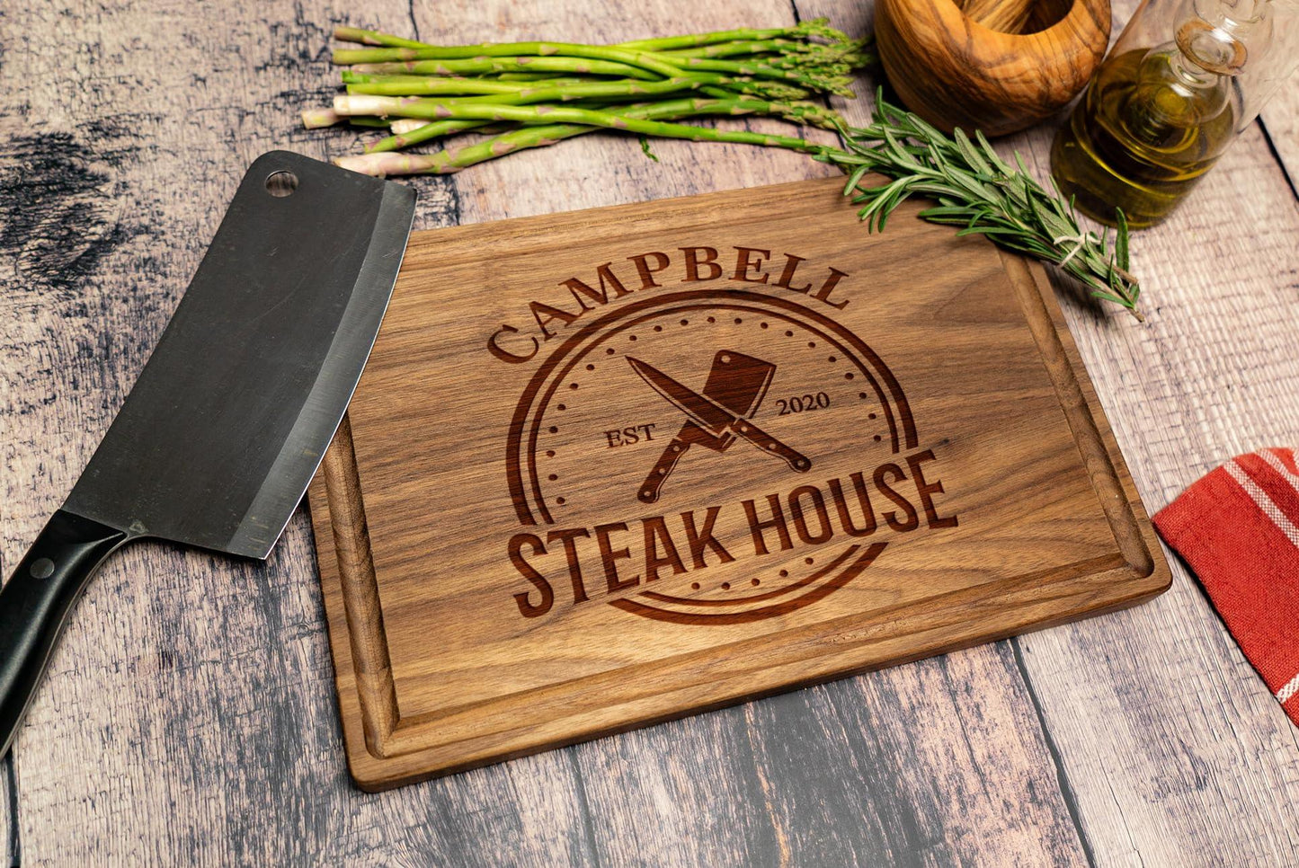 Personalized Dad Cutting Board - Custom Wood Grill Board For BBQ Masters - Unique Barbeque and Grilling Gift Idea for Fathers Day, Birthday, Anniversary, Christmas For Men, Husband, Dad, Grandpa, Him - CookCave