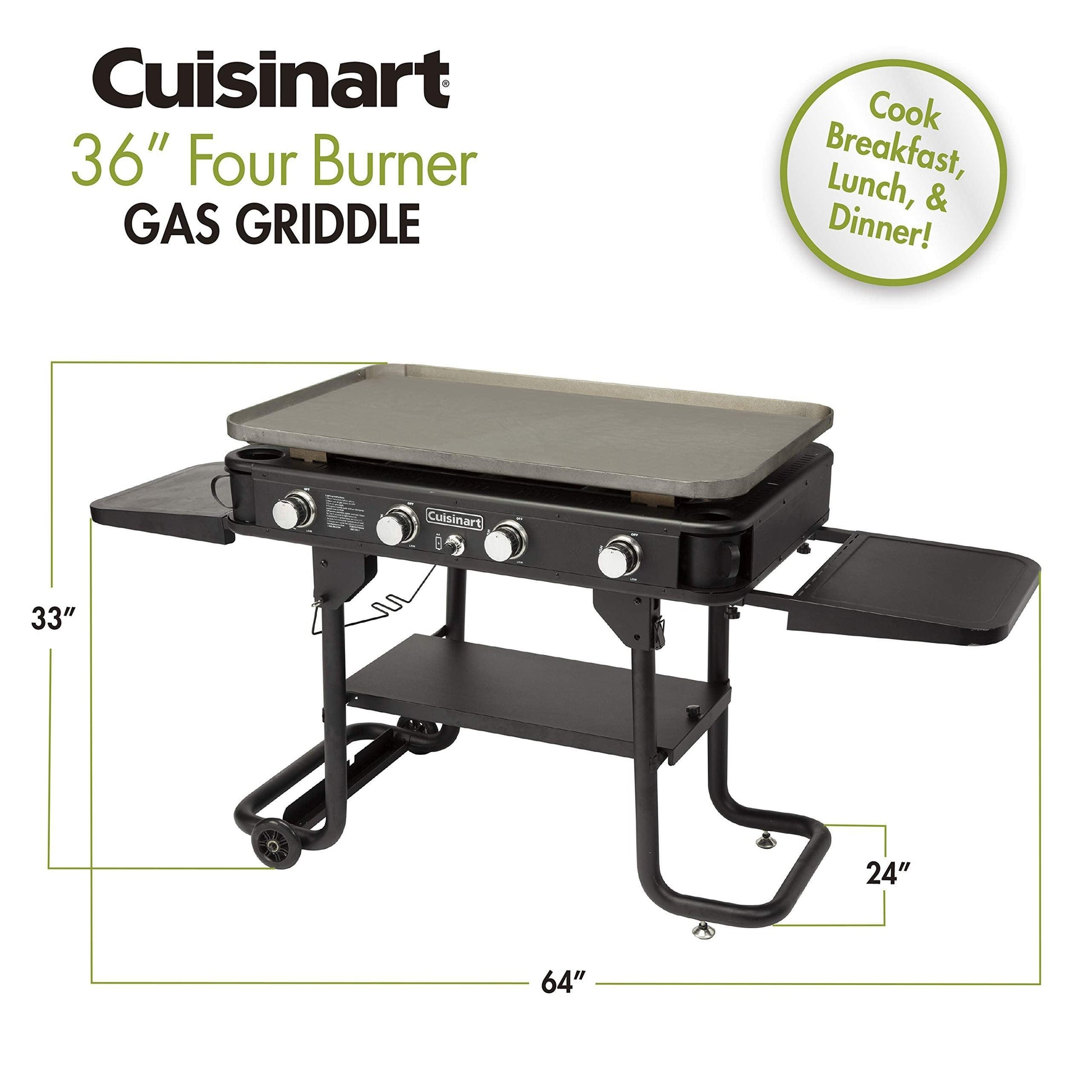 Cuisinart CGG-0036, 36" Four Burner Gas Griddle - CookCave