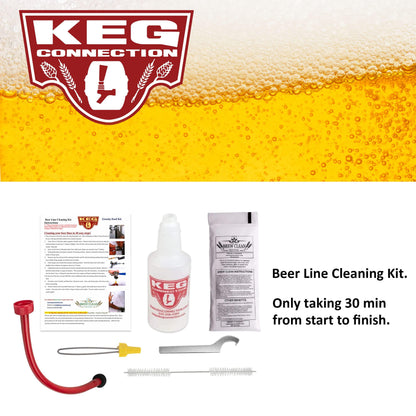 Kegconnection Kegerator Beer Line Cleaning Kit - Easy and Safe to Use Keg Cleaner - with Brew Clean Solution and More - CookCave