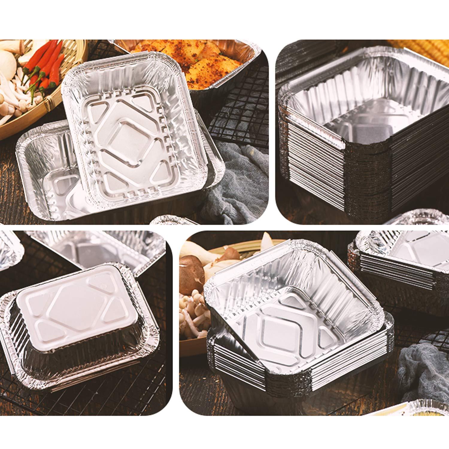 Waytiffer Loaf Pans [50 Pack] 2Lb Heavy Duty Disposable Aluminum Foil Premium Bread Tins Standard Size - 8.5" X 4.5" X 2.5" Perfect for Homemade Cakes & Breads - CookCave