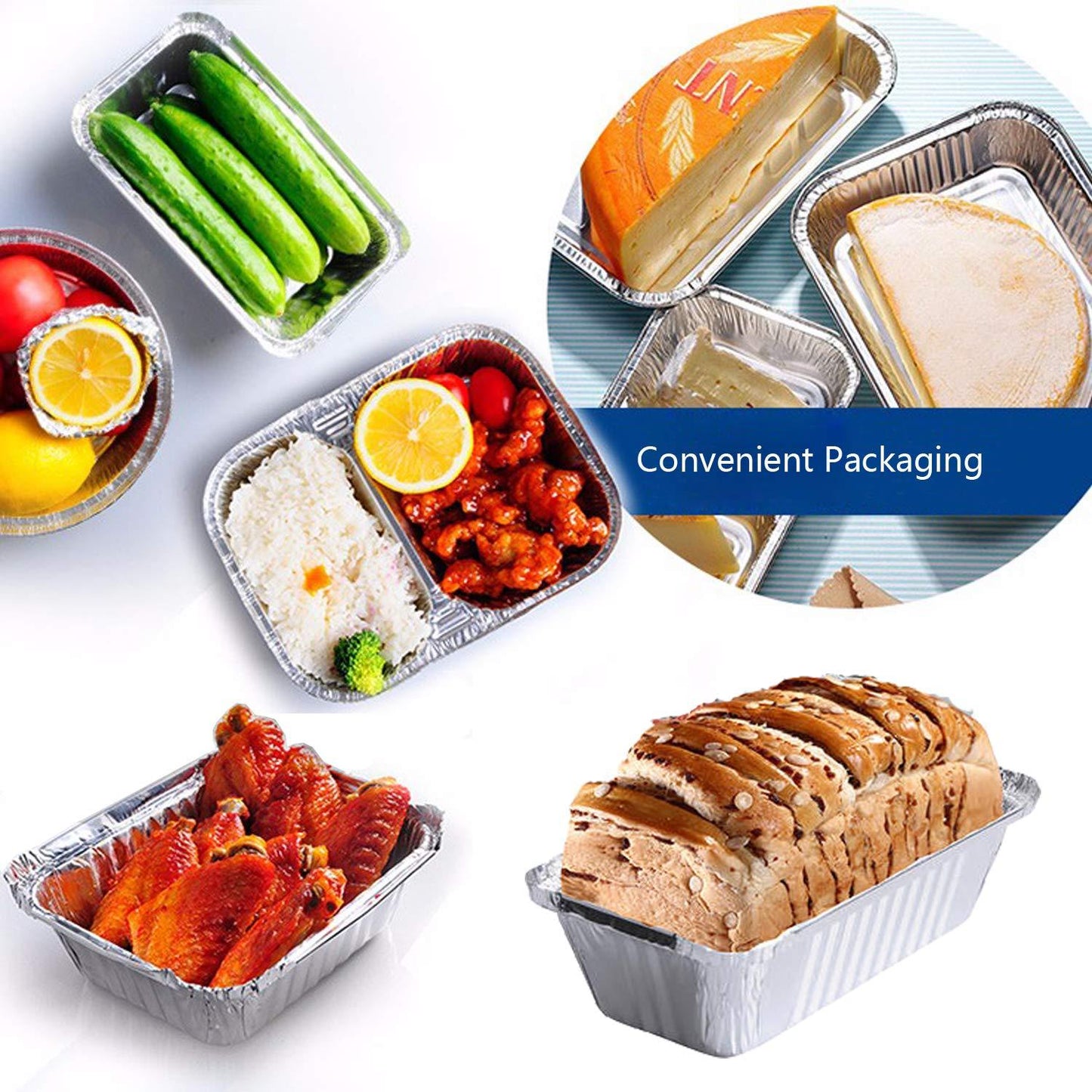 Waytiffer Loaf Pans [25 Pack] 2Lb Heavy Duty Disposable Aluminum Foil Premium Bread Tins Standard Size - 8.5" X 4.5" X 2.5" Perfect for Homemade Cakes & Breads - CookCave