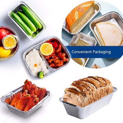 Waytiffer Loaf Pans [50 Pack] 2Lb Heavy Duty Disposable Aluminum Foil Premium Bread Tins Standard Size - 8.5" X 4.5" X 2.5" Perfect for Homemade Cakes & Breads - CookCave