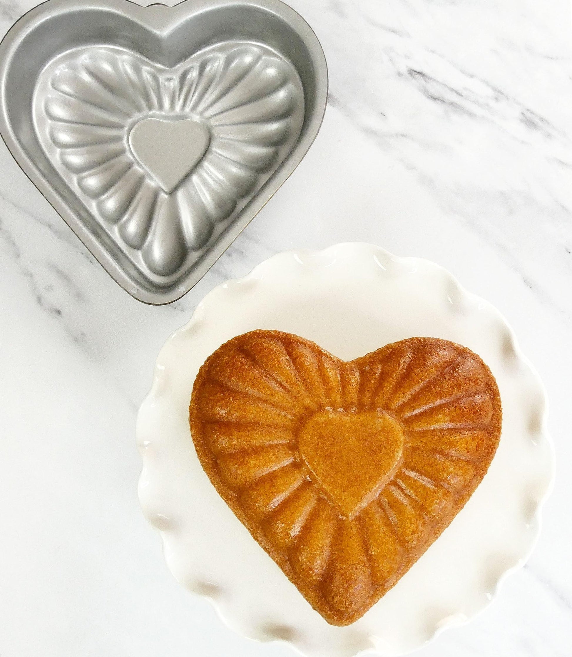 USA Pan Global Bakeware Fancy Heart Cake Pan - CookCave