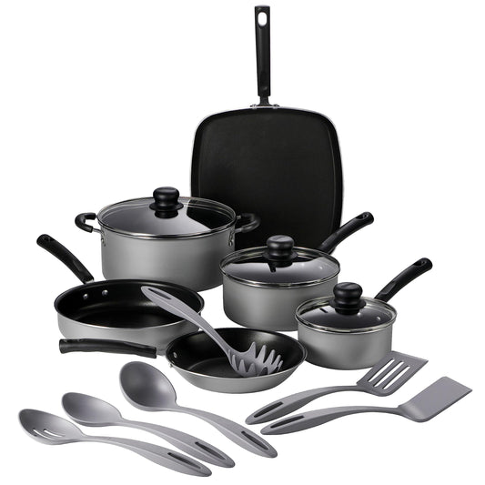 Tramontina Primaware 15 pc Nonstick Cookware Set - Silver, 80143/035DS - CookCave