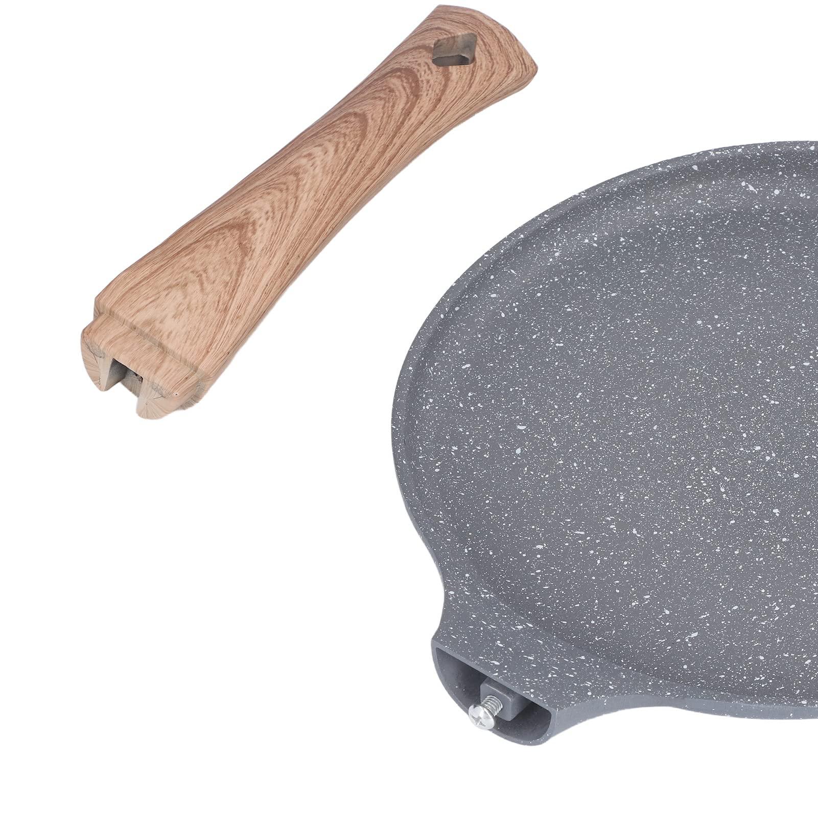 Tyenaza Nonstick Crepe Pan, 9 Inch Flat Skillet Pan Dosa Tawa Omelette Tortilla Crispy Pan Pancake Cooking Pan Frying Pan for Kitchen, Compatible with All Stovetops - CookCave