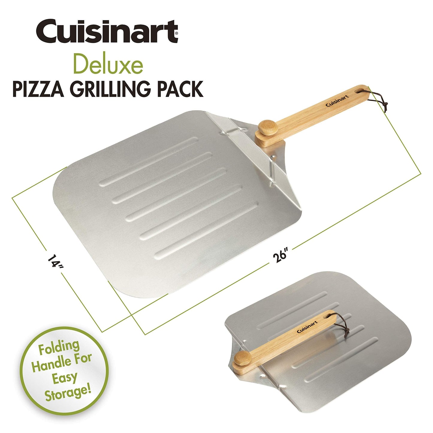 Cuisinart CPS-515 Deluxe Pizza Grilling Pack (Pizza Stone, Pizza Peel, Pizza Cutter) - CookCave