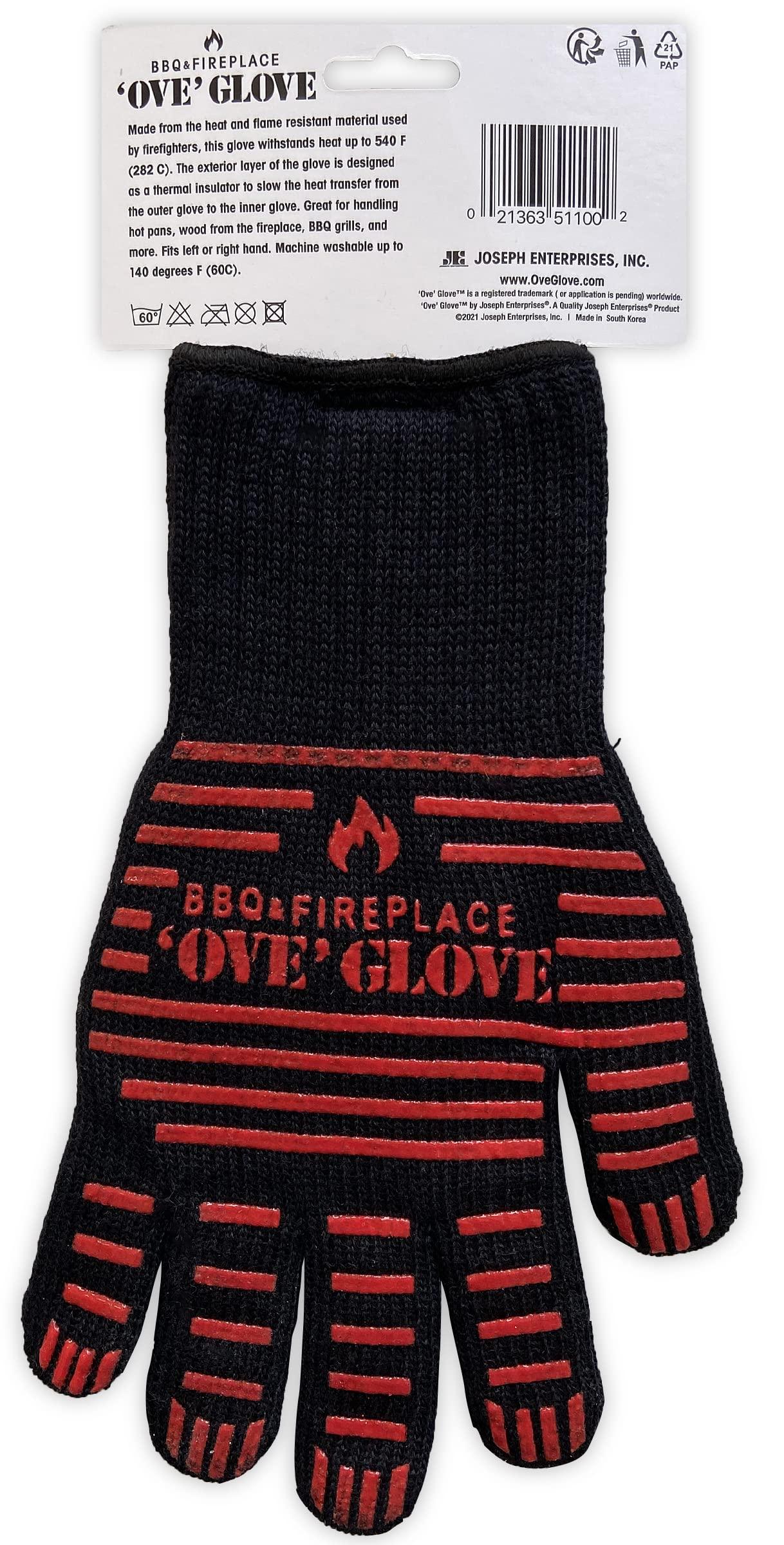 BBQ Ove Glove - Superior Heat and Flame Protection - Extended Wrist for Additional Safety - Ideal for Outdoor Cooking, Grilling, Barbeque - CookCave