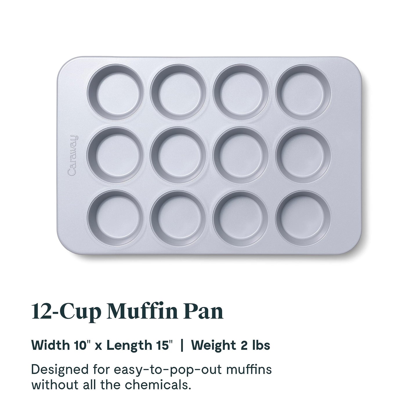 Caraway Non-Stick Ceramic 12-Cup Muffin Pan - Naturally Slick Ceramic Coating - Non-Toxic, PTFE & PFOA Free - Perfect for Cupcakes, Muffins, and More - Navy - CookCave