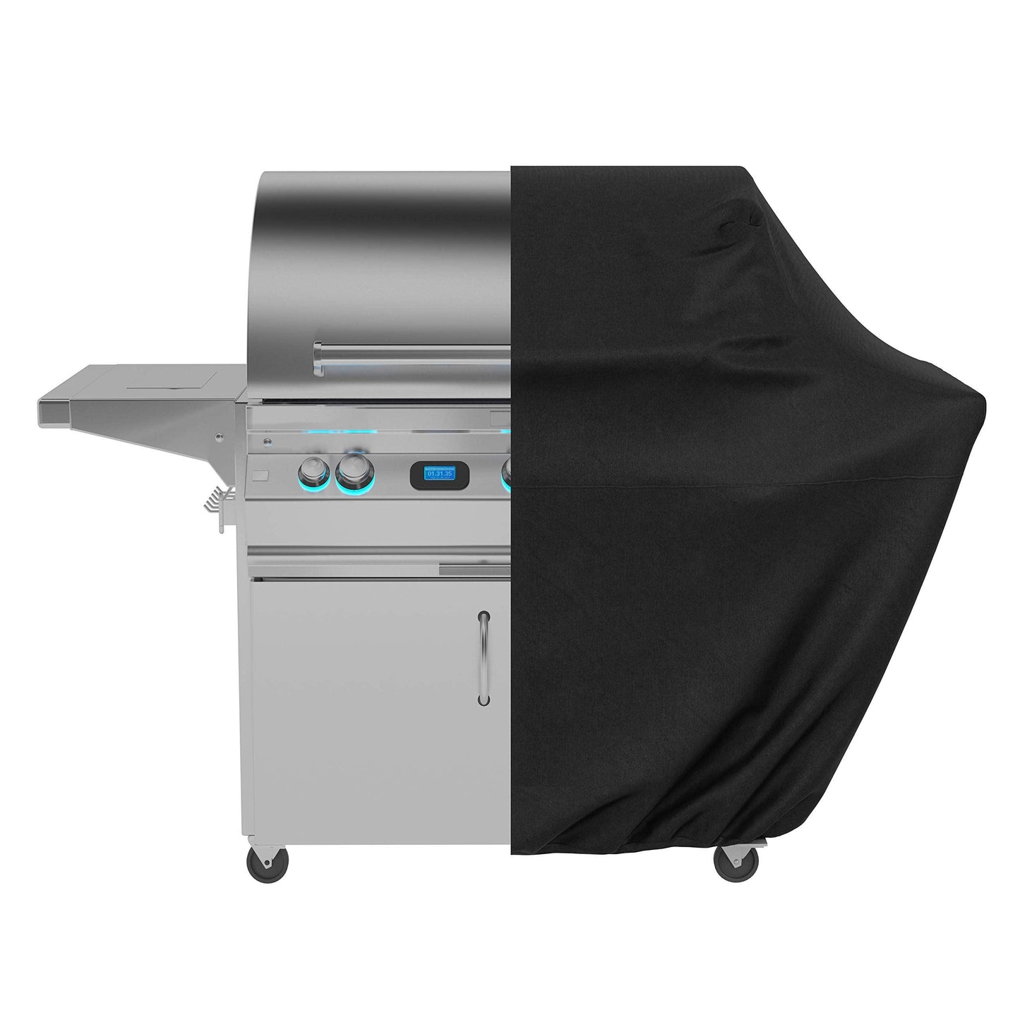 Amazon Basics Gas Grill Barbecue Cover, 46 inch / Small, Black - CookCave