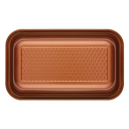 Ayesha Curry Kitchenware Bakeware Nonstick Meatloaf/Loaf Pan Set, Two 9 Inch x 5 Inch, Copper - CookCave