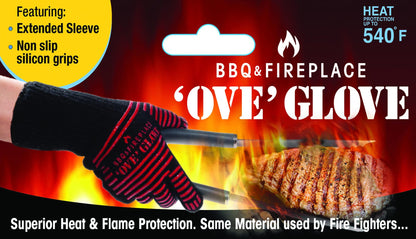 BBQ Ove Glove - Superior Heat and Flame Protection - Extended Wrist for Additional Safety - Ideal for Outdoor Cooking, Grilling, Barbeque - CookCave