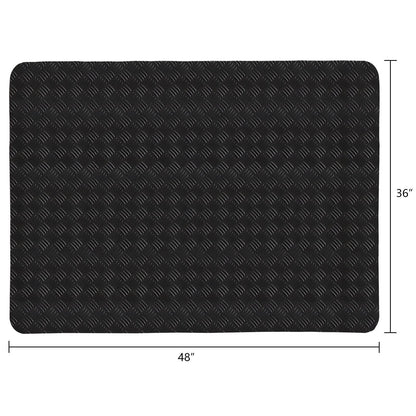 Fasmov 36 x 48 inches PVC Grill Mat Grill and Garage Protective Mat, Protects Decks and Patios from Grease Splashes, PVC Flame Retardant Material, Black - CookCave