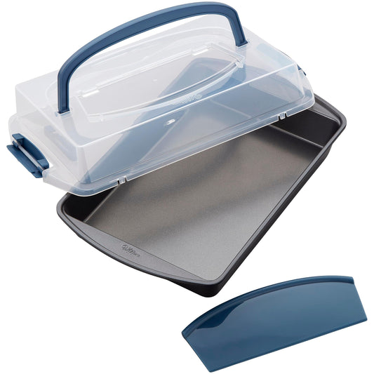 Wilton Perfect Results Non-Stick Oblong Cake Pan Set - Bake, Transport and Serve a Delicious Cakes, Brownies, Casseroles, 3-Piece, 13 x 9-Inch - CookCave