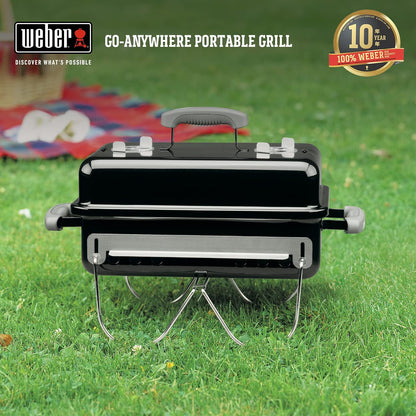 Weber Go-Anywhere Charcoal Grill, Black - CookCave