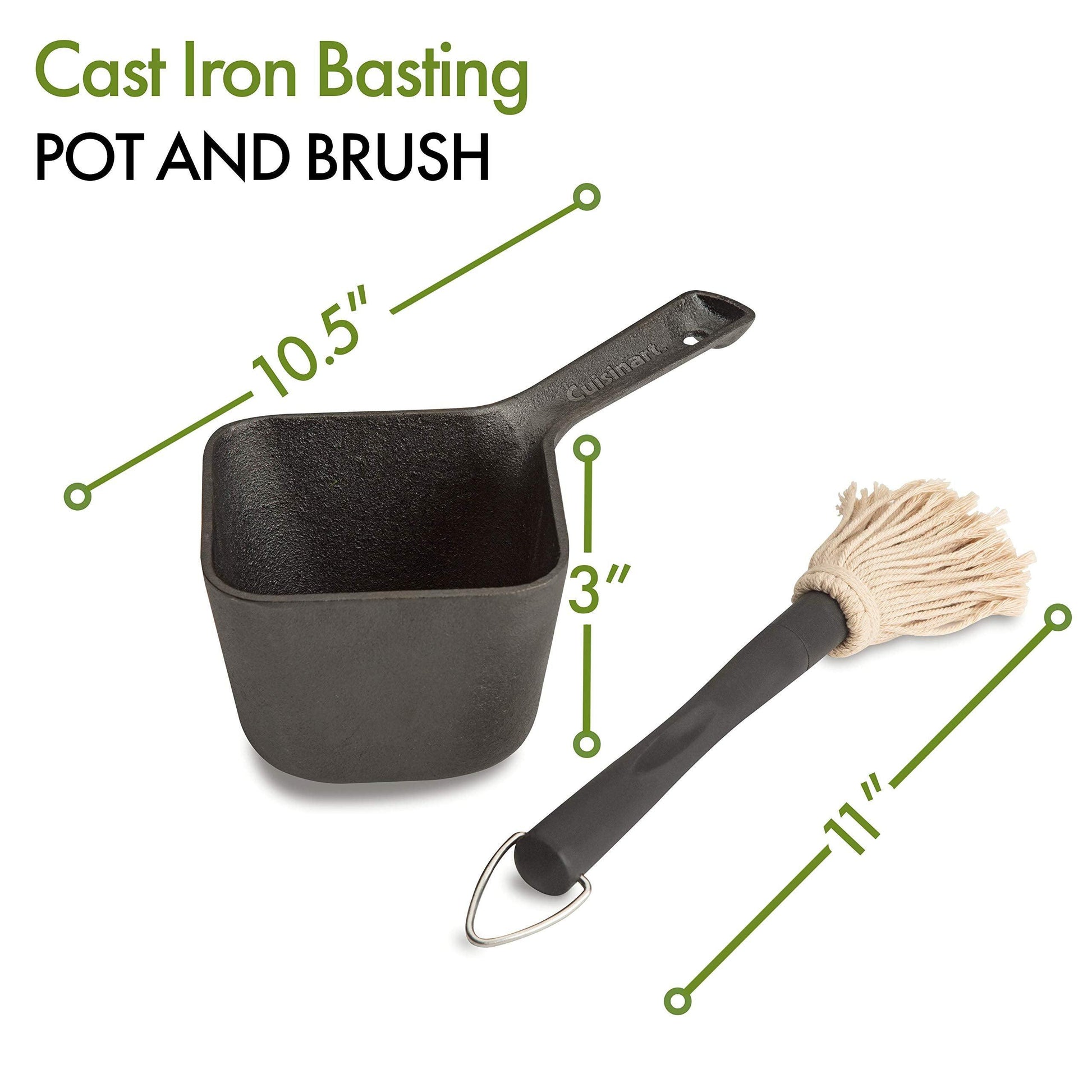 Cuisinart CBP-300 Cast Iron Basting Pot and Brush - CookCave