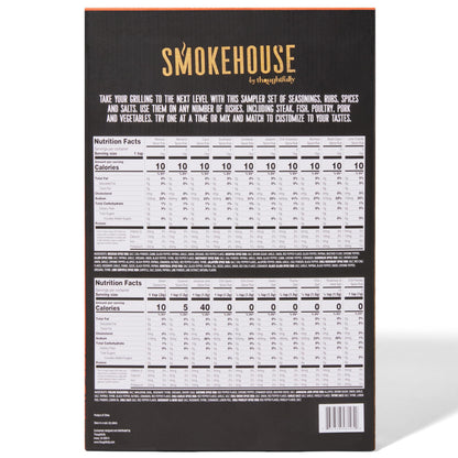 Smokehouse by Thoughtfully Ultimate Grilling Spice Set, Grill Seasoning Gift Set Flavors Include Chili Garlic, Rosemary and Herb, Lime Chipotle, Cajun Seasoning and More, Pack of 20 - CookCave