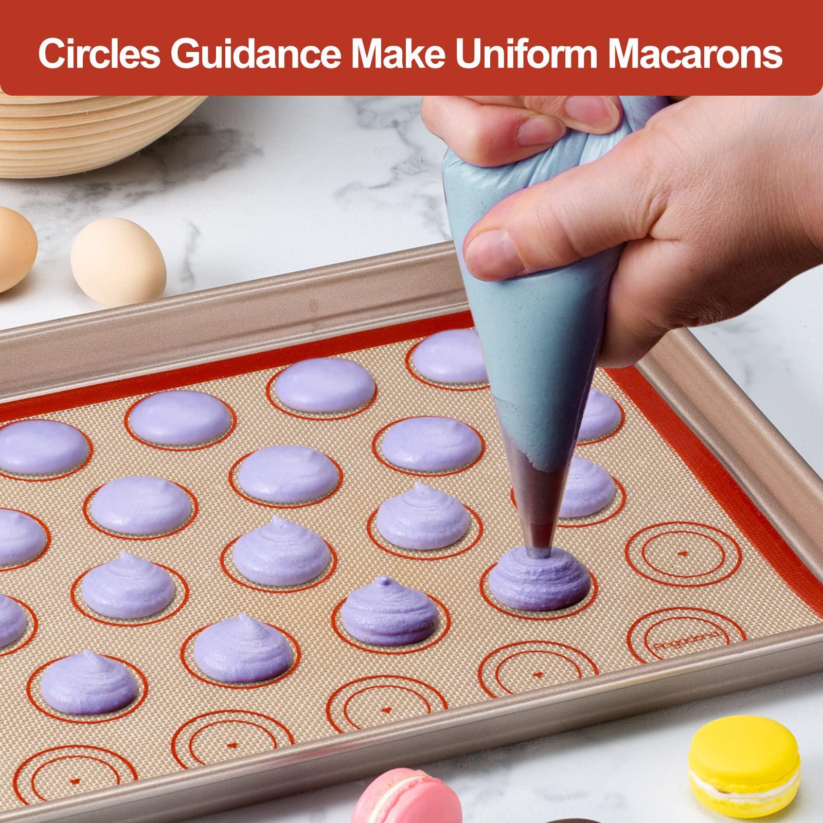 Silicone Baking Mat Set of 4, Easy Clean & Non-Stick Food Grade Reusable Baking Mat, Silicon Baking Mats Oven Liner Sheet, Round & Square Cake Mat, Pastry Board Rolling Dough Mats for Macaron Cookie - CookCave