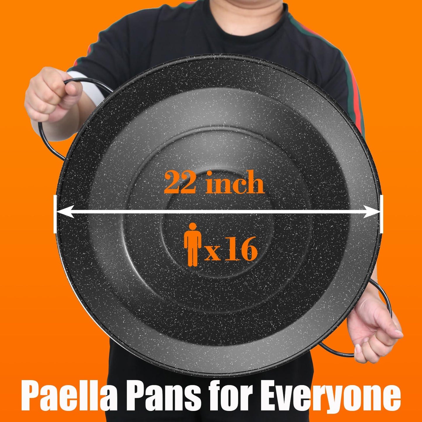 GRILL FORCE 22 Inch Paella Burner and Stand Set,Paella Pan Set,22 Inch Paella Pan,Paella Burner,Paella Pan and Burner Set,Paellera,Paella Kit with Carry Bag,Built-In Ignitor Regulator Hose,16 Servings - CookCave