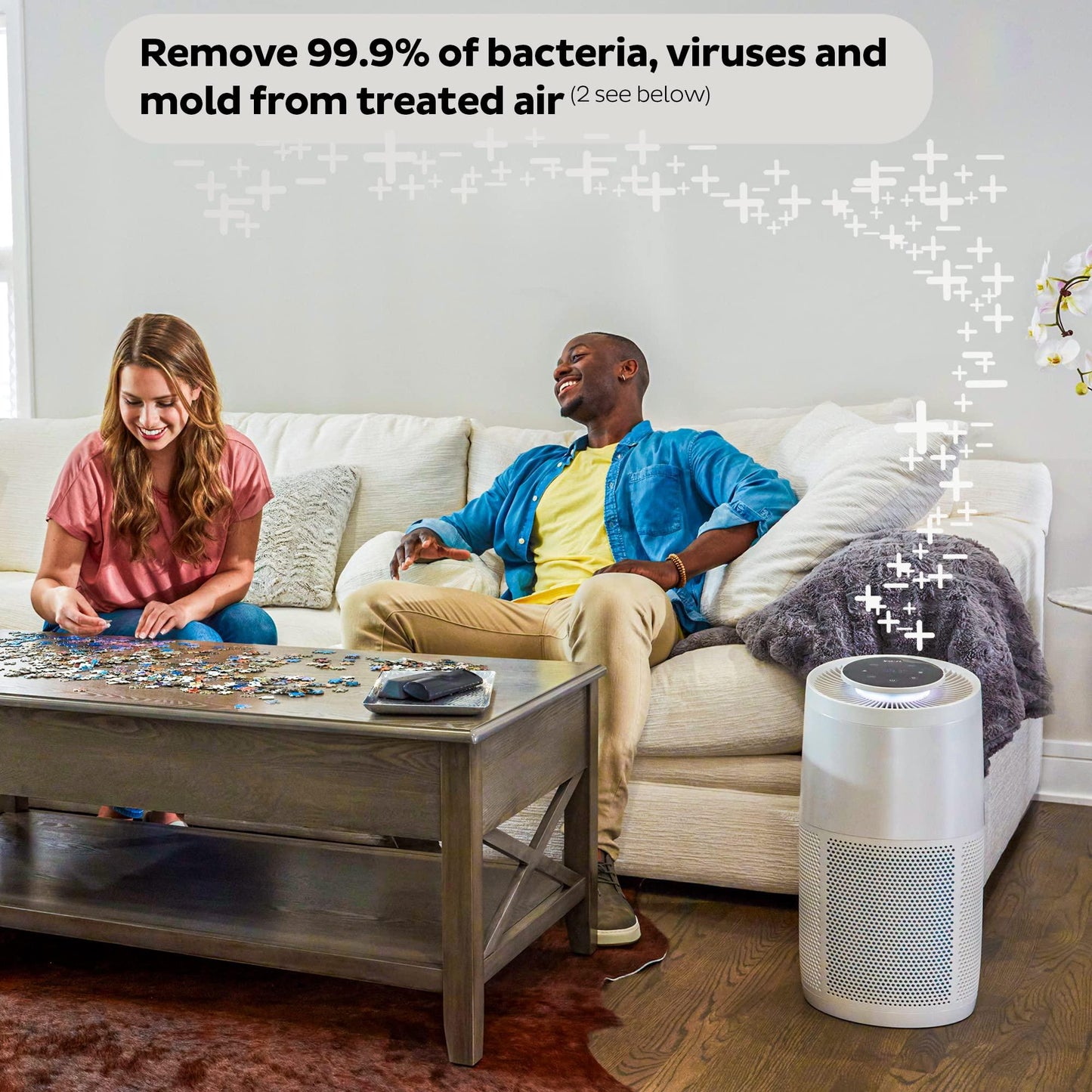 Instant HEPA Quiet Air Purifier, From the Makers of Instant Pot with Plasma Ion Technology for Rooms up to 1,940ft2, removes 99% of Dust, Smoke, Odors, Pollen & Pet Hair, for Bedrooms, Offices, Pearl - CookCave