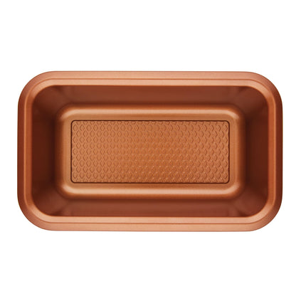 Ayesha Curry Kitchenware Bakeware Nonstick Meatloaf/Loaf Pan Set, Two 9 Inch x 5 Inch, Copper - CookCave