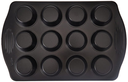 Wilton Perfect Results Premium Non-Stick Bakeware Muffin Pan, for Great Muffins and So Much More, 12 Cavities - CookCave