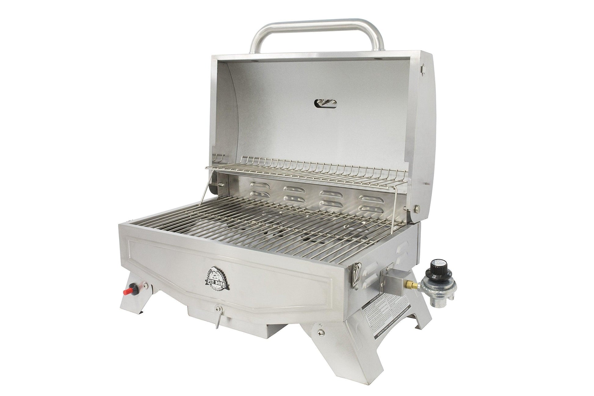 Pit Boss Grills PB100P1 Pit Stop Single-Burner Portable Tabletop Grill , Grey - CookCave