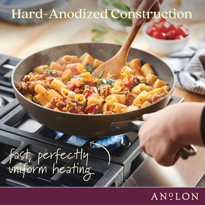 Anolon Advanced Home Hard-Anodized Nonstick Ultimate Pan/Saute Pan, 12-Inch (Bronze) - CookCave