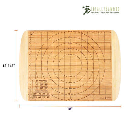 Totally Bamboo Reversible Baker's Board and Carving Butcher Block with Juice Grooves - CookCave
