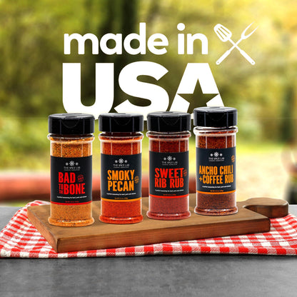 The Spice Lab BBQ Barbecue Spices and Seasonings Set - Ultimate Grilling Accessories Set - Gift Kit for Barbecues, Grilling, and Smoking - Great Gift for Men or Gift for Dad Made in the USA - CookCave