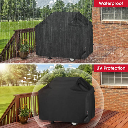 Unicook Grill Cover 55 Inch, Heavy Duty Waterproof Barbecue Gas Grill Cover, Fade and UV Resistant BBQ Cover, Durable Barbecue Cover, Compatible for Weber Char-Broil Nexgrill Grills and More - CookCave