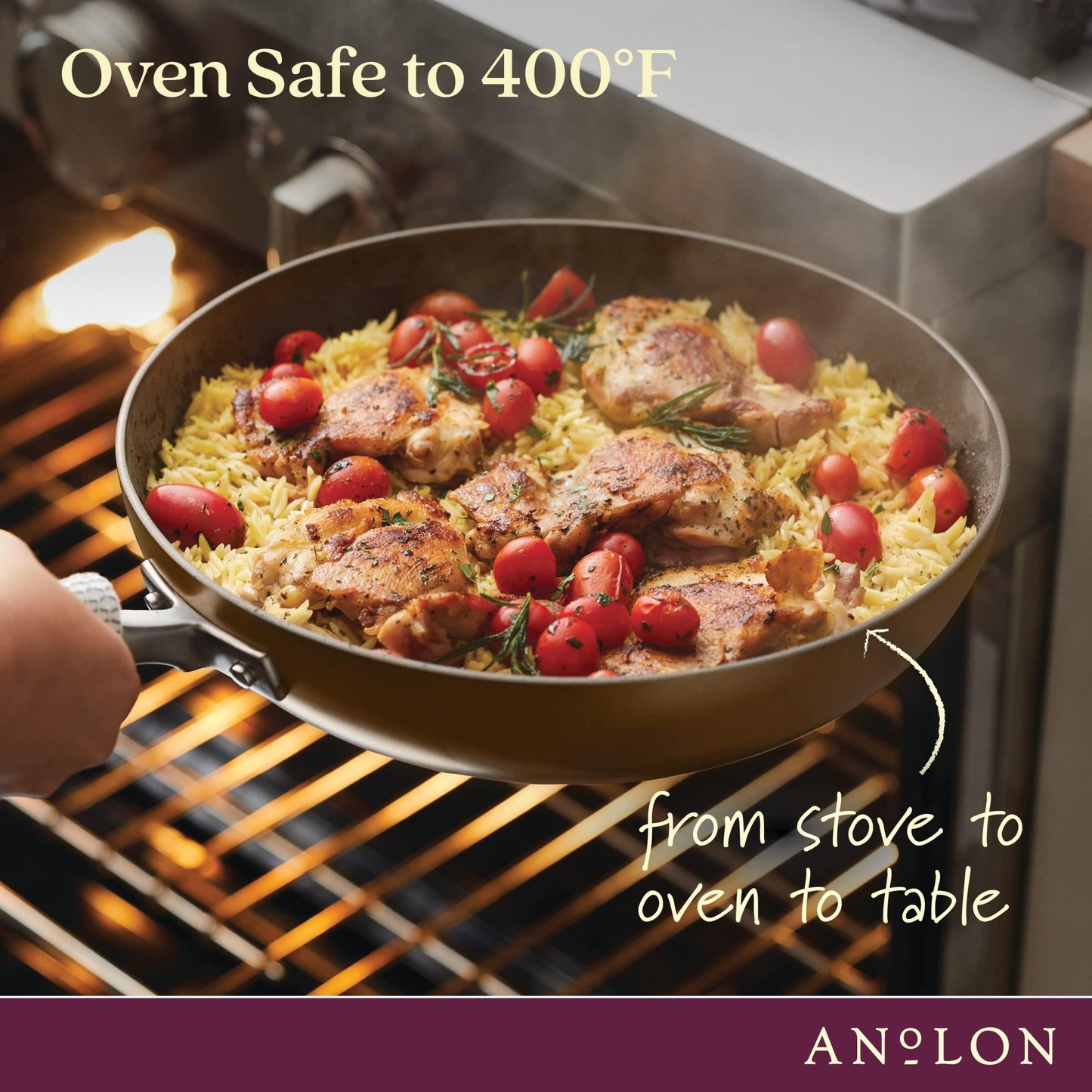 Anolon Advanced Home Hard-Anodized Nonstick Ultimate Pan/Saute Pan, 12-Inch (Bronze) - CookCave