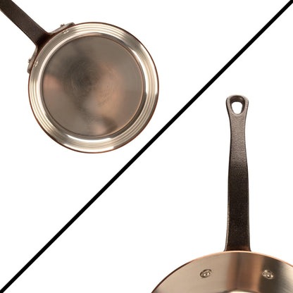 Cuisine Romefort | tinned copper saucepan and cast iron handle | traditional solid copper saucier casserole from France 3.1 qt - CookCave