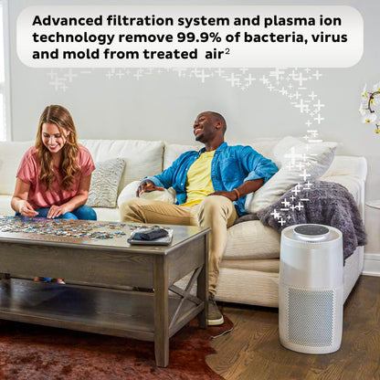 Instant HEPA Quiet Air Purifier, From the Makers of Instant Pot with Plasma Ion Technology for Rooms up to 1,940ft2, removes 99% of Dust, Smoke, Odors, Pollen & Pet Hair, for Bedrooms, Offices, Pearl - CookCave