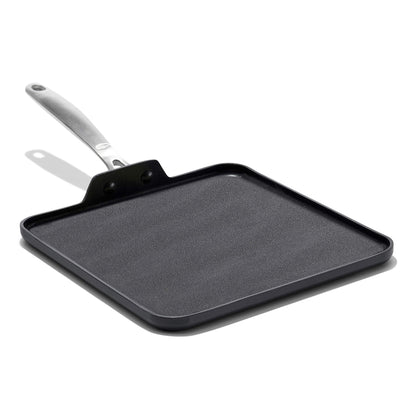 OXO Good Grips Pro 11" Griddle Pan, 3-Layered German Engineered Nonstick Coating, Dishwasher Safe, Oven Safe, Stainless Steel Handle, Black - CookCave