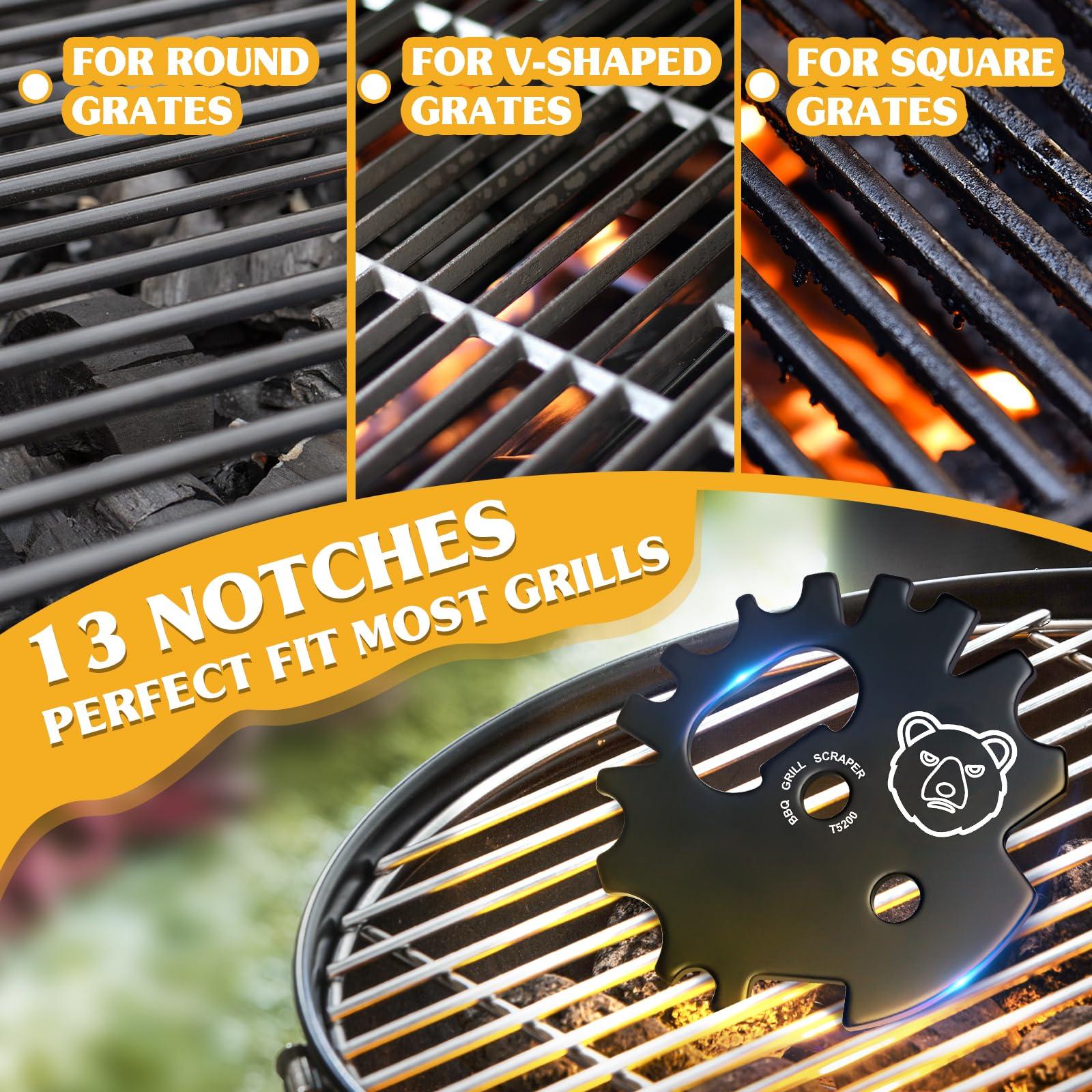 Grill Scraper Stocking Stuffers for Women Men: BBQ Gifts for Men Adults Teens Cool Kitchen Gadgets Smoker Accessories Outdoor Grate Grilling Cleaning Tools Unique Christmas Camping Cooking Gifts Ideas - CookCave