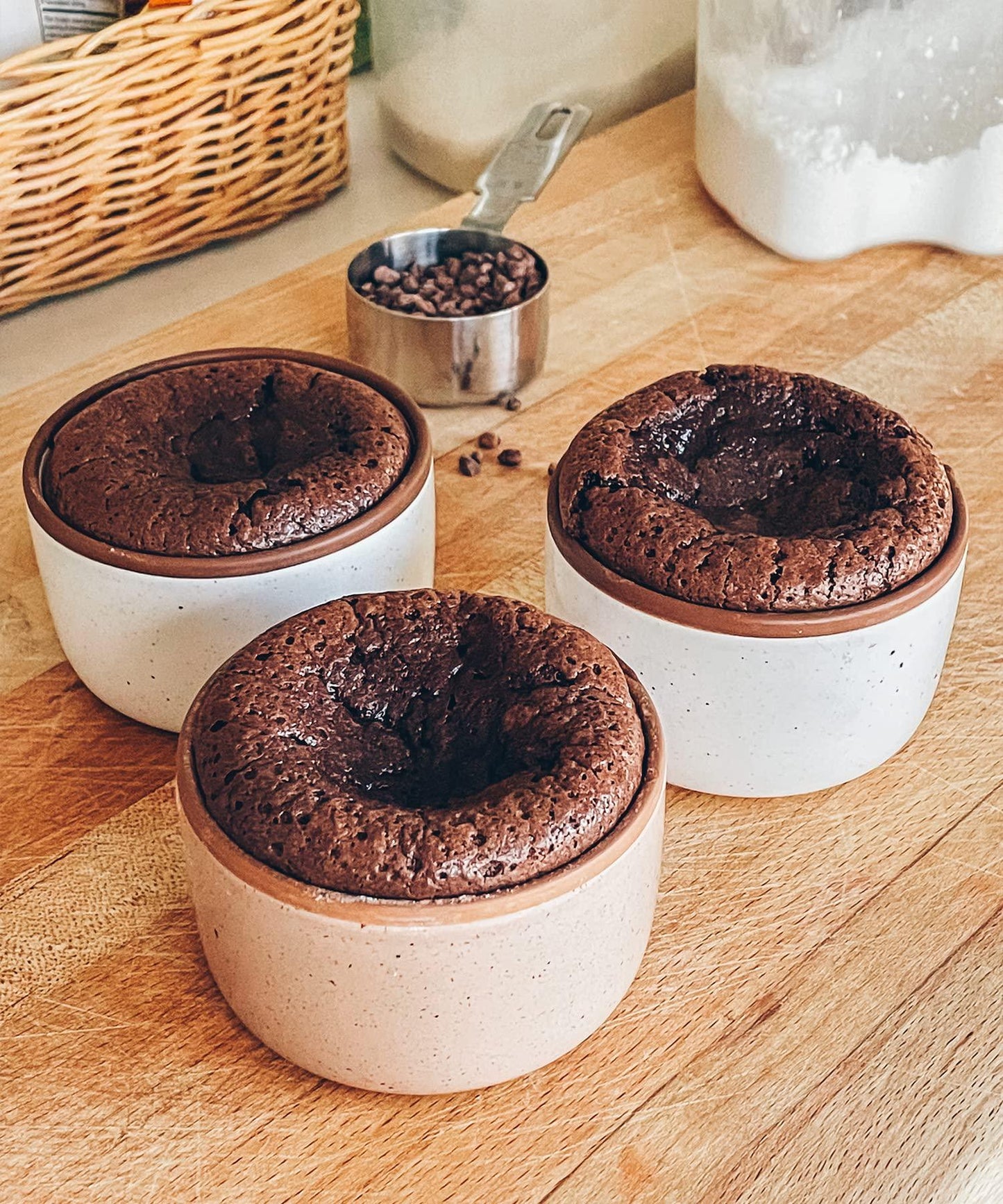 Mora Ceramic Ramekins - 8oz, Set of 6 - Small Oven Safe Baking Dishes/Cups - For Personal Pudding, Creme Brulee, Souffle, Serving Dip, Custard, Ice Cream - Single Mini Bowls - Assorted Neutrals - CookCave