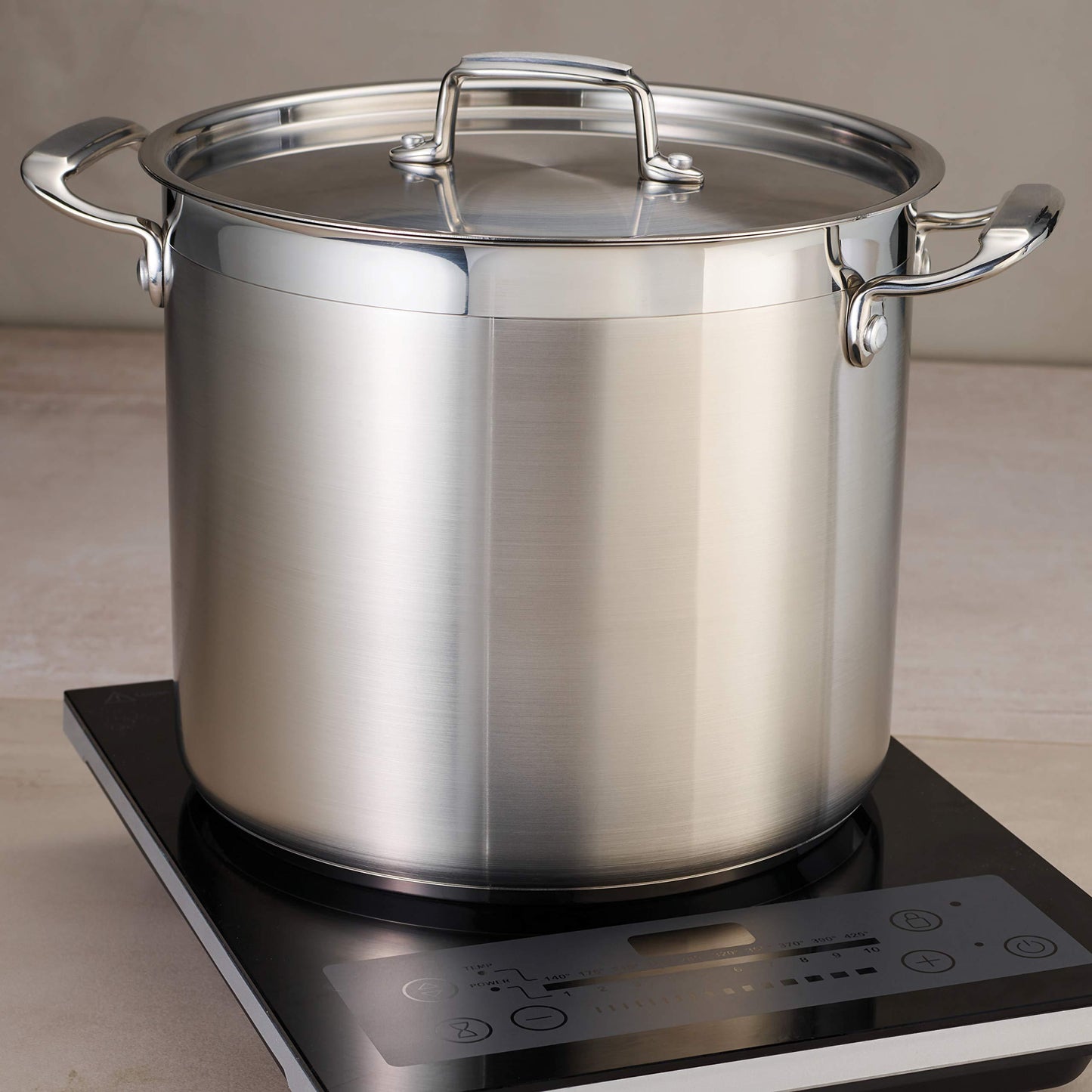 Tramontina Covered Stock Pot Gourmet Stainless Steel 16-Quart, 80120/001DS - CookCave