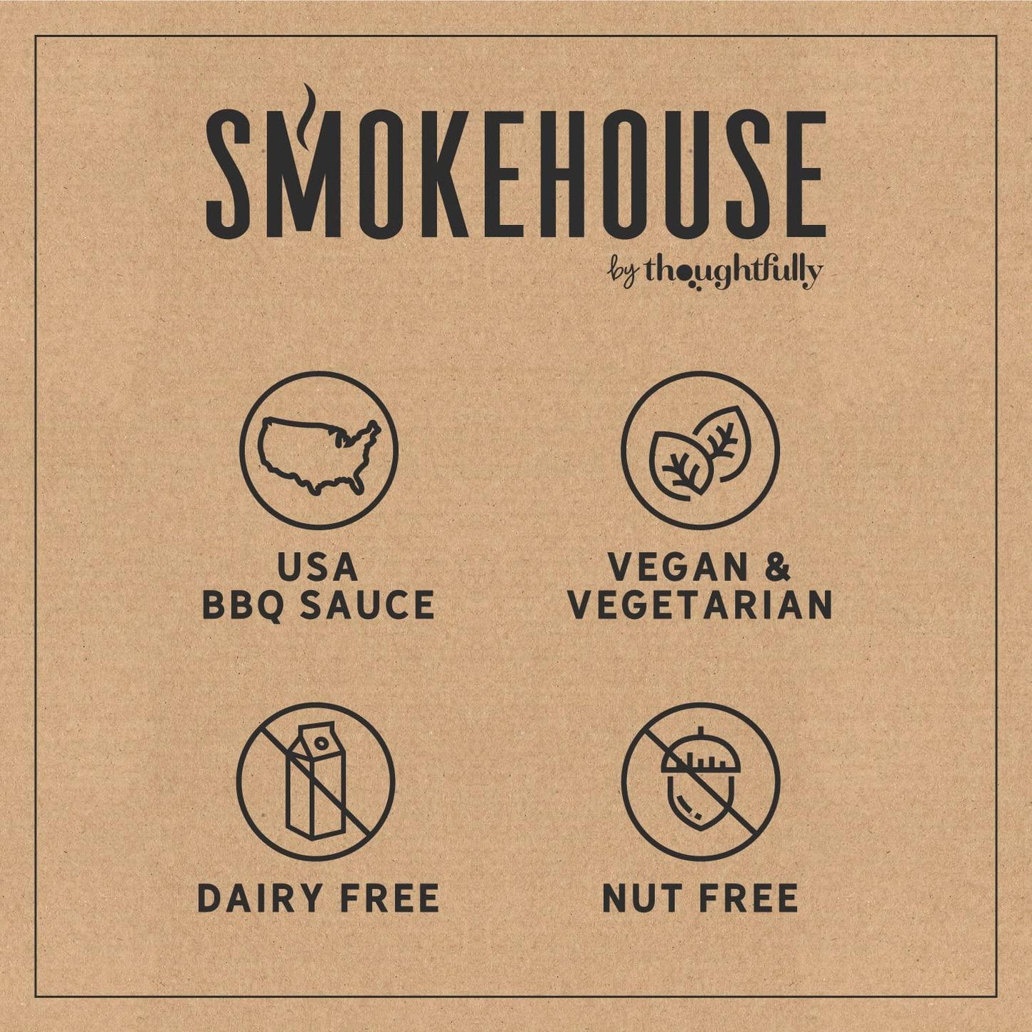 Smokehouse by Thoughtfully, Ultimate BBQ Sampler Set, Vegan and Vegetarian, Includes a Variety of Flavorful USA Made BBQ Sauces, Rubs, and Salts for Smoking and Grilling in Sample Size Glass Bottles - CookCave
