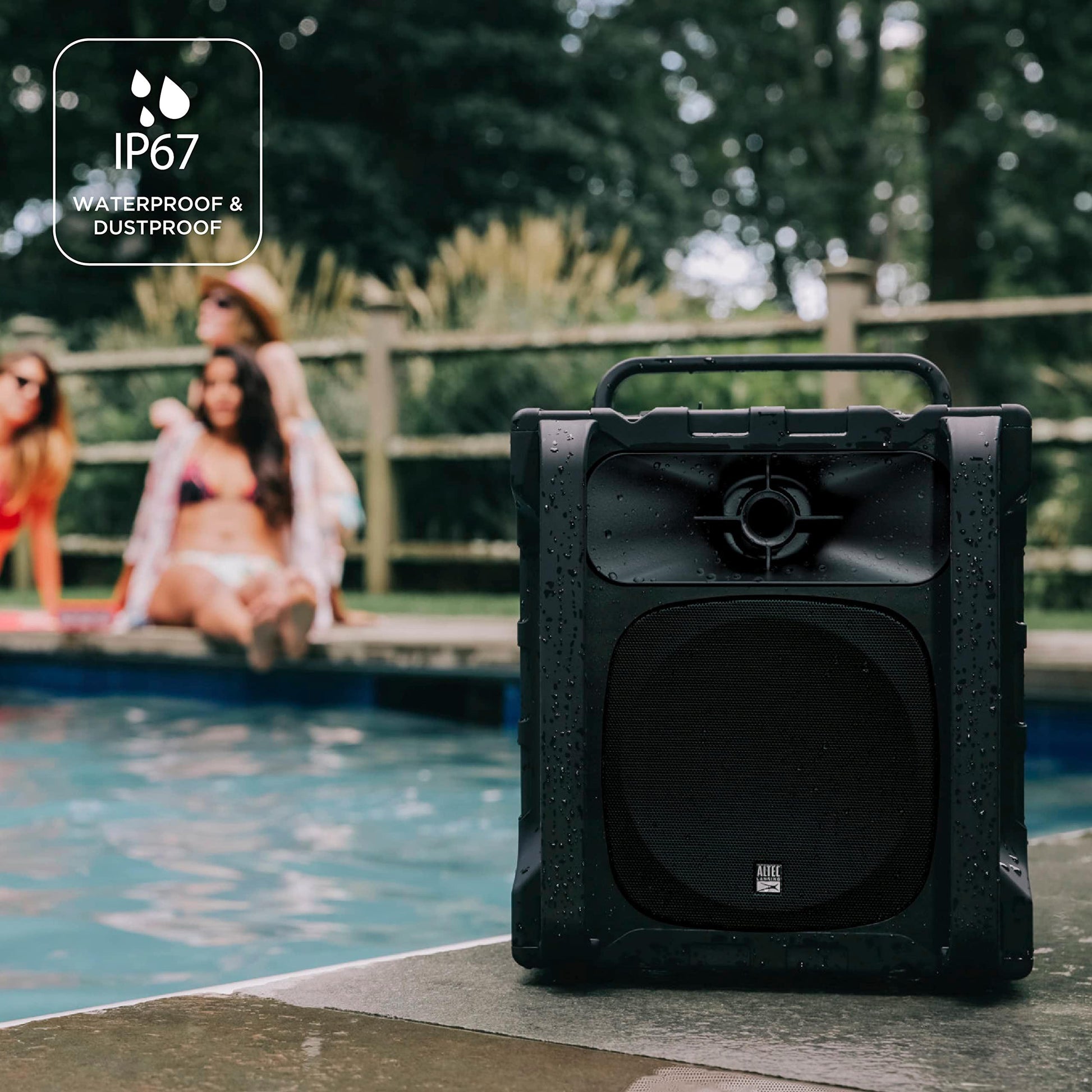 Altec Lansing Sonic Boom - Waterproof Bluetooth Speaker with Phone Charger, IP67 Outdoor Speaker, 3 USB Charging Ports, 50 Foot Range & 20 Hours Battery Life - CookCave