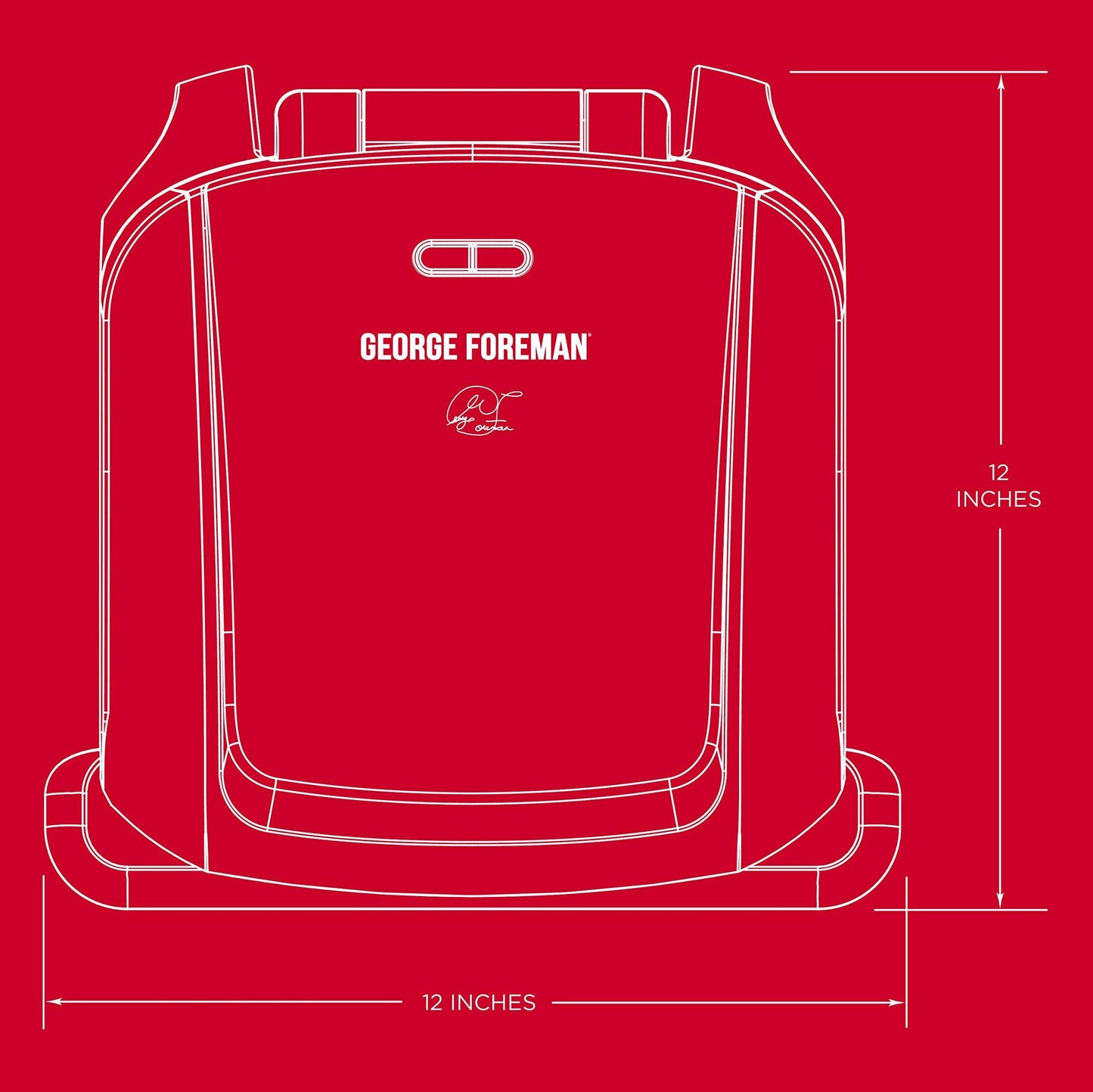George Foreman 4-Serving Removable Plate Electric Grill and Panini Press, George Tough Non-Stick Coating, Drip Tray Catches Grease, Black - CookCave