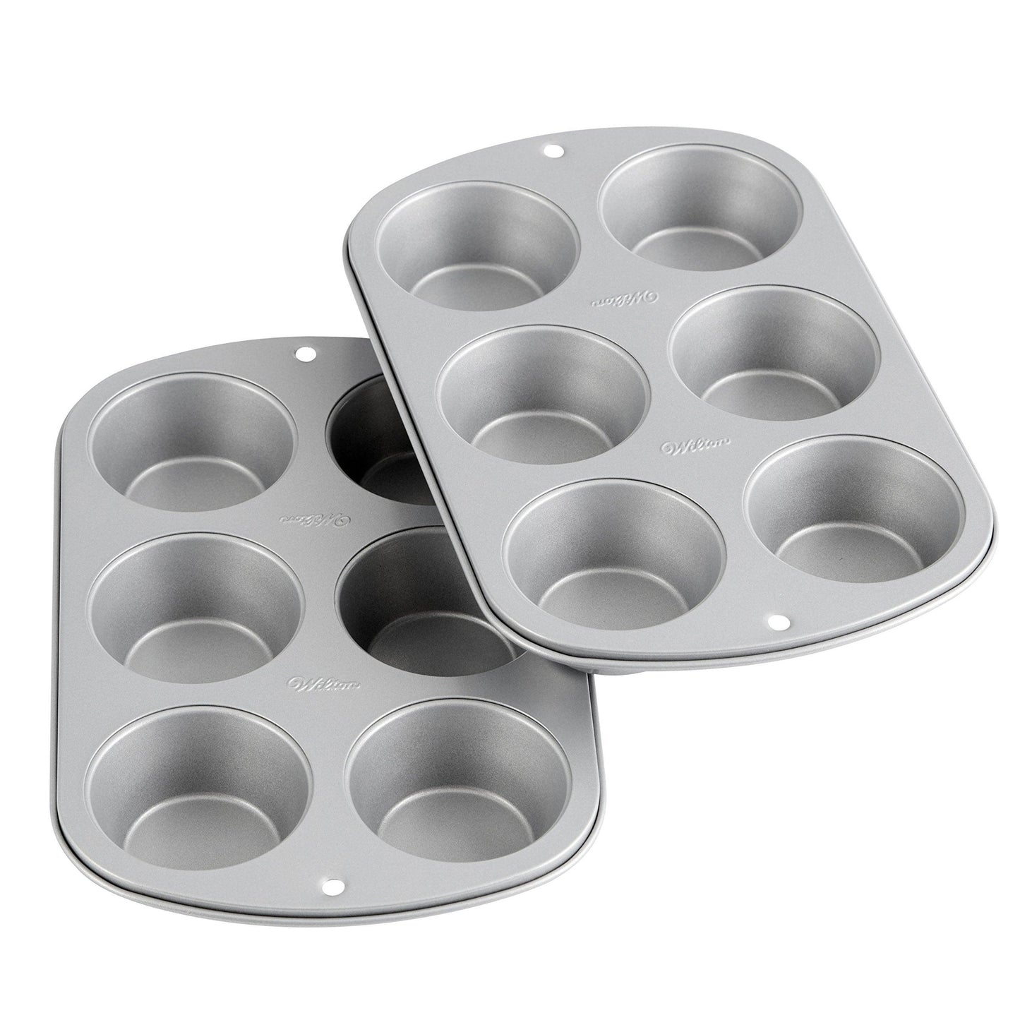 Wilton Recipe Right Non-Stick 6-Cup Standard Muffin Pan, Set of 2 - CookCave