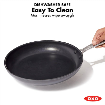 OXO Good Grips Pro 10" Frying Pan Skillet, 3-Layered German Engineered Nonstick Coating, Stainless Steel Handle, Dishwasher Safe, Oven Safe, Black - CookCave