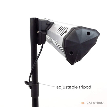 Heat Storm HS-1500-TT Infrared, 7 ft Cord, Tripod + Heater, Black - CookCave