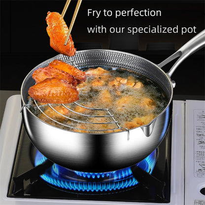 SHANGSYA Tri-Ply Hybrid Stainless Steel Sauce Pan Sauce Pot, Small Saucepan With Glass Lid, Nonstick Honeycomb Induction Saucier Pot Cookware, Dishwasher Safe & Oven Safe (1.6L/1.69qt) - CookCave