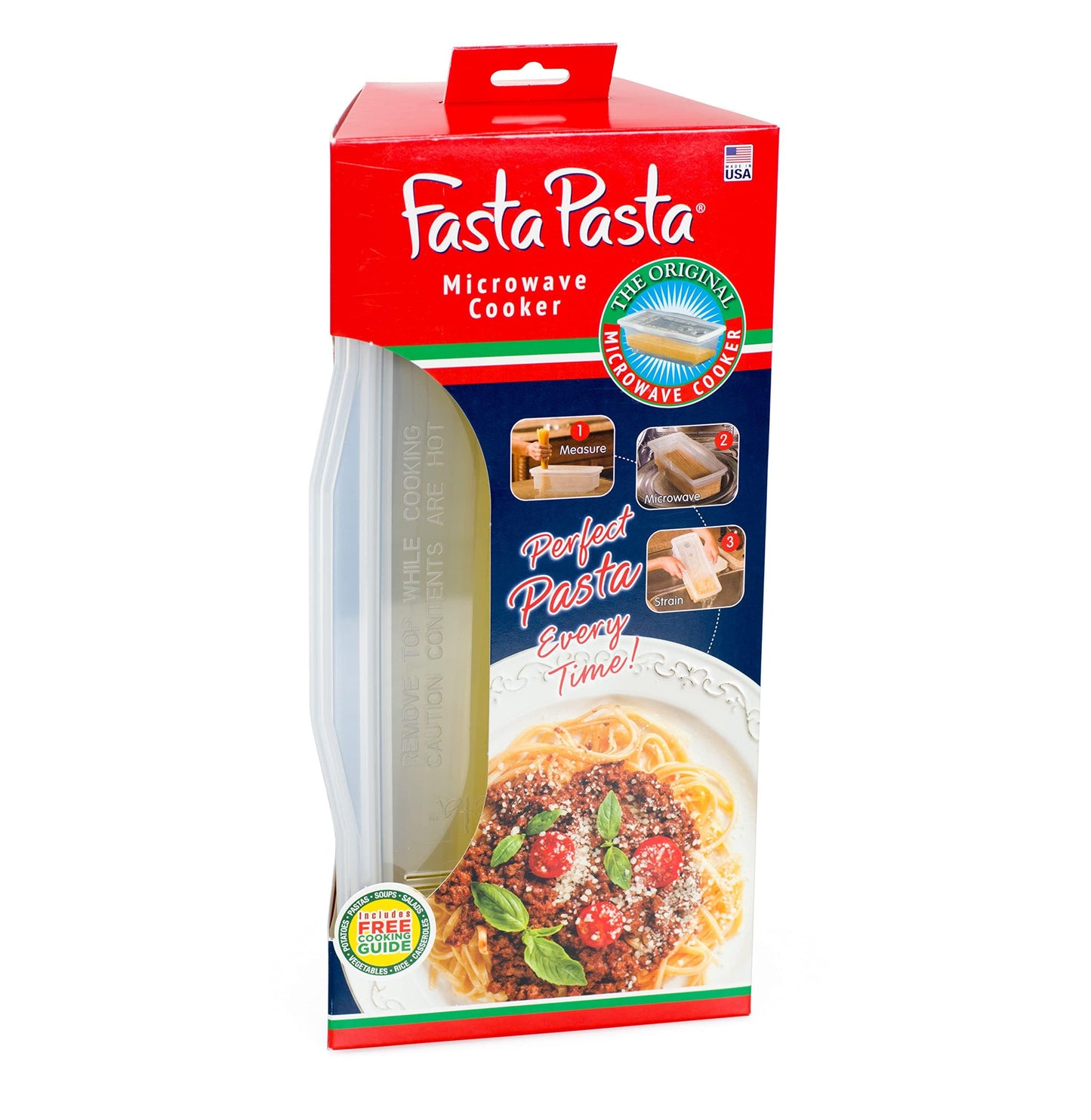 Microwave Pasta Cooker - The Original Fasta Pasta - No Mess, Sticking or Waiting For Boil - CookCave