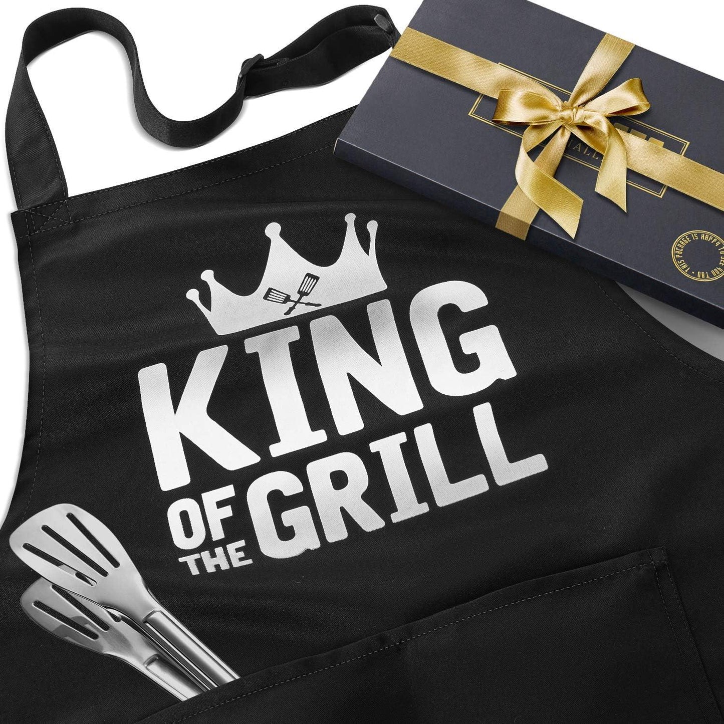 Gifts for Men, Funny Gifts for Dad - Valentines Day, Birthday, Fathers Day, Christmas, Grilling Gifts for Men, Husband, Boyfriend, Brother - Cooking BBQ Grilling Aprons Gifts for Men Him, Chef Gifts - CookCave