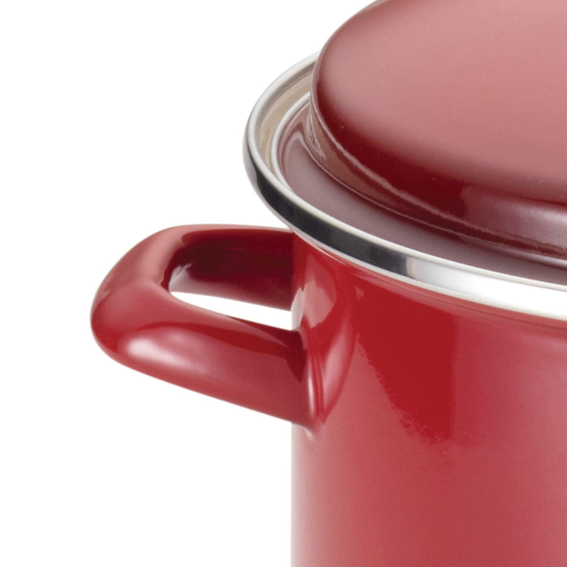 Rachael Ray Enamel on Steel Stock Pot/Stockpot with Lid, 12 Quart, Red Gradient - CookCave